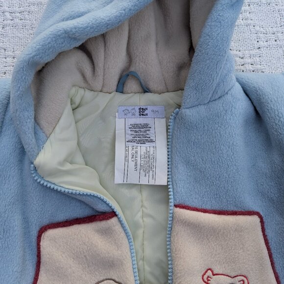 Deux Par Deux Babies' Hooded Insulated Snowsuit + Hat Age 3 Month, 6 m, 9 m NEW - Picture 5 of 16